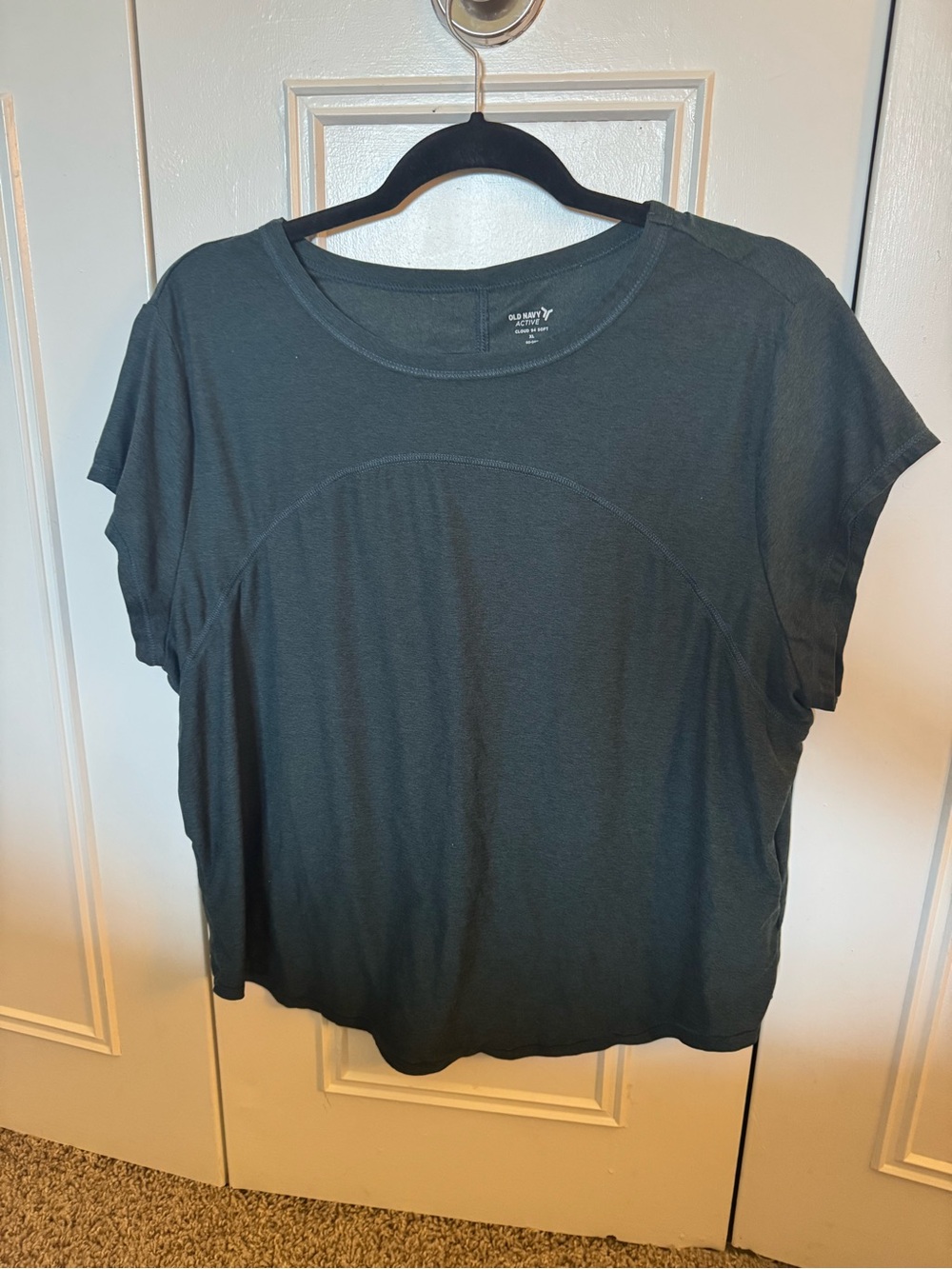 Old Navy Women's Athletic Teal Short Sleeve Crew Tee